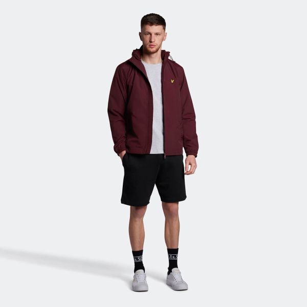 Lyle & Scott Zip Through Hooded Jack Bordeaux