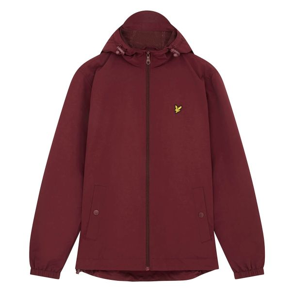 Lyle & Scott Zip Through Hooded Jack Bordeaux