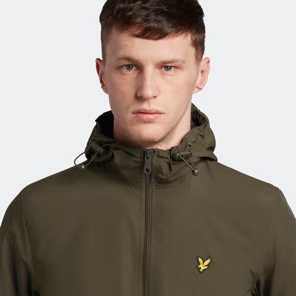 Lyle & Scott Zip Through Hooded Jack Donker Groen