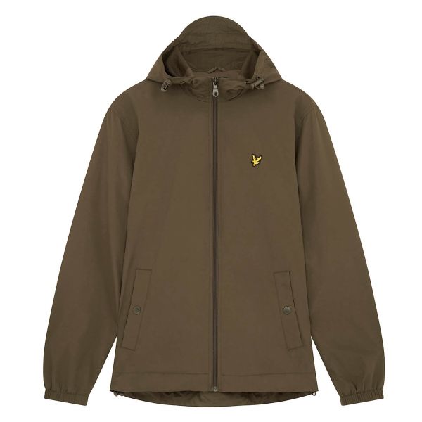 Lyle & Scott Zip Through Hooded Jack Donker Groen