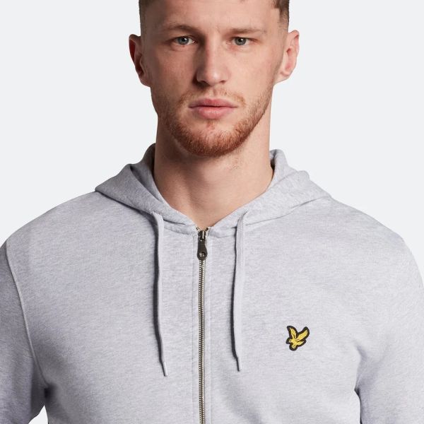 Lyle & Scott Zip Through Vest Licht Grijs