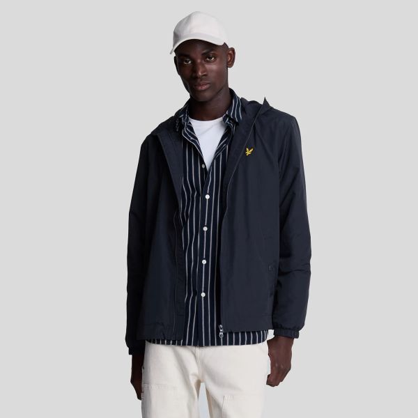 Lyle & Scott Zip Through Hooded Jack Navy