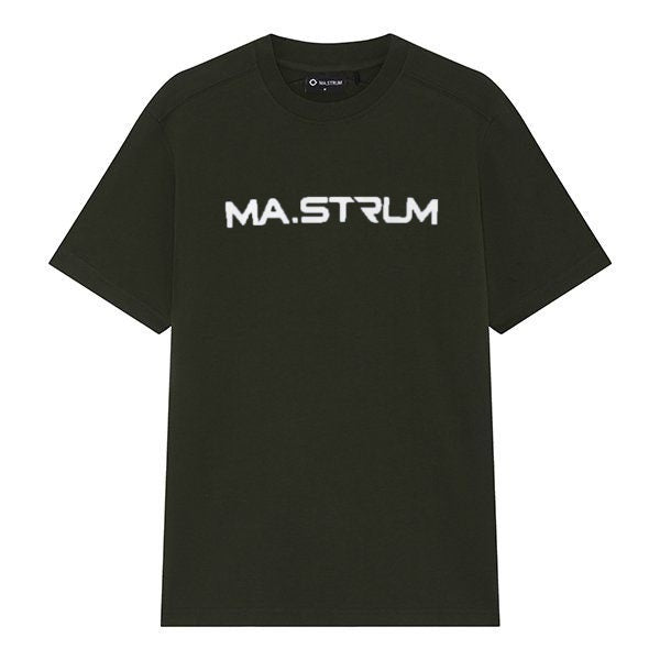 Mastrum Chest Print T-shirt Donker Groen