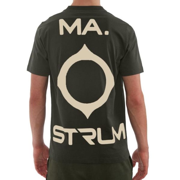 Ma.strum Oversized Back Logo T-shirt Donker Groen