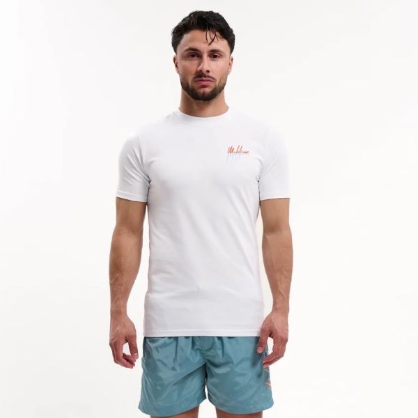 Malelions Split Slim T-shirt Wit