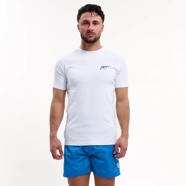 Malelions Split Slim T-shirt Wit