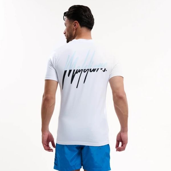 Malelions Split Slim T-shirt Wit