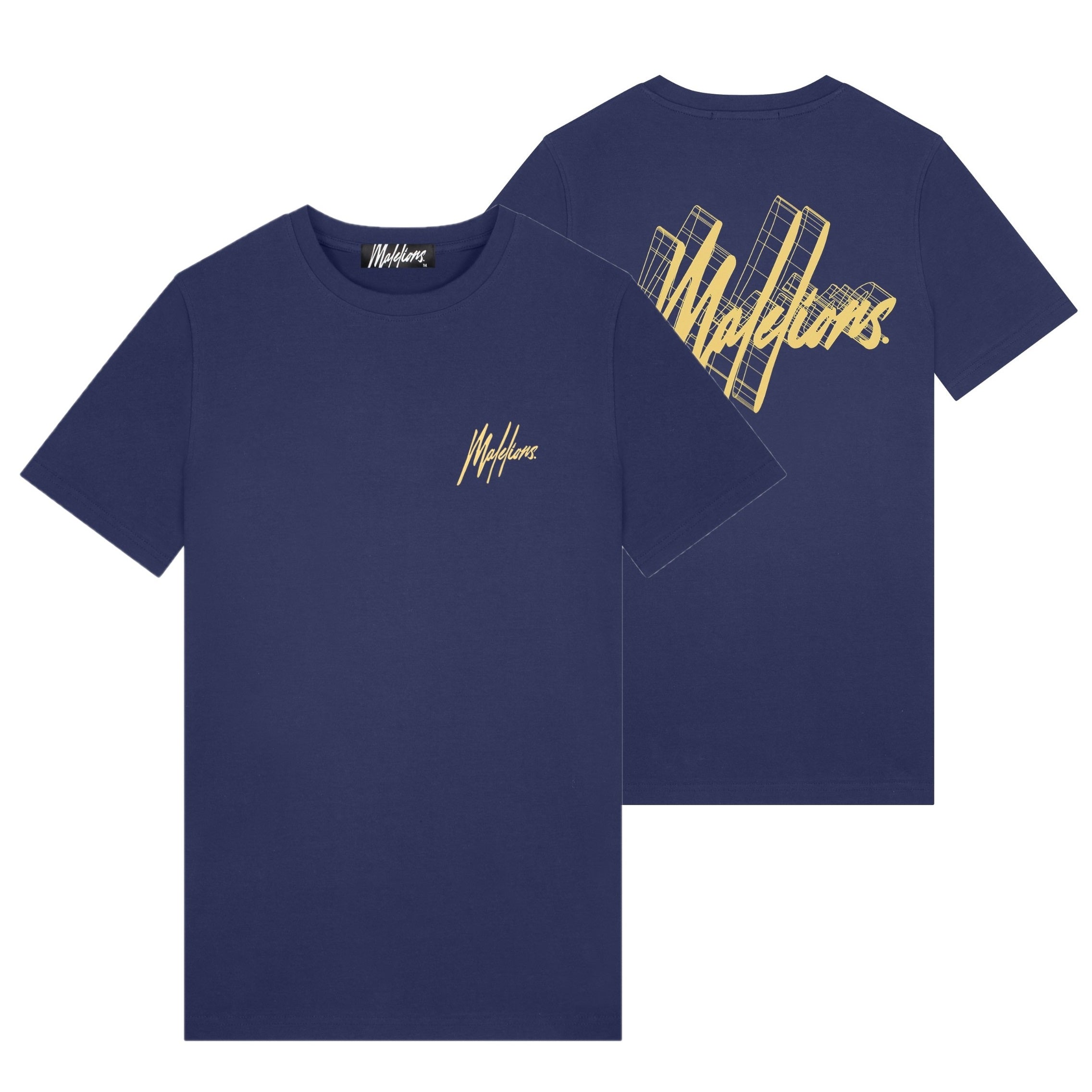 malelions 3d graphic t-shirt navy