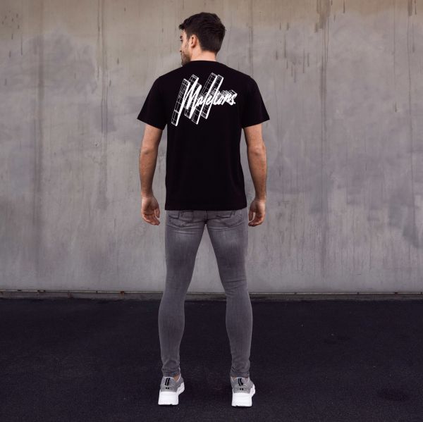 Malelions 3D Graphic T-shirt Zwart