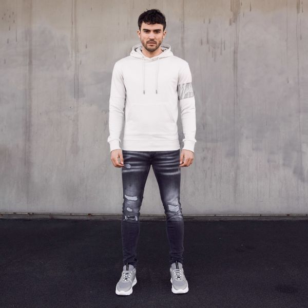 Malelions Captain Hoodie Licht Grijs