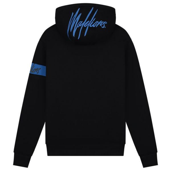 Malelions Captain Hoodie 2.0 Zwart/Blauw