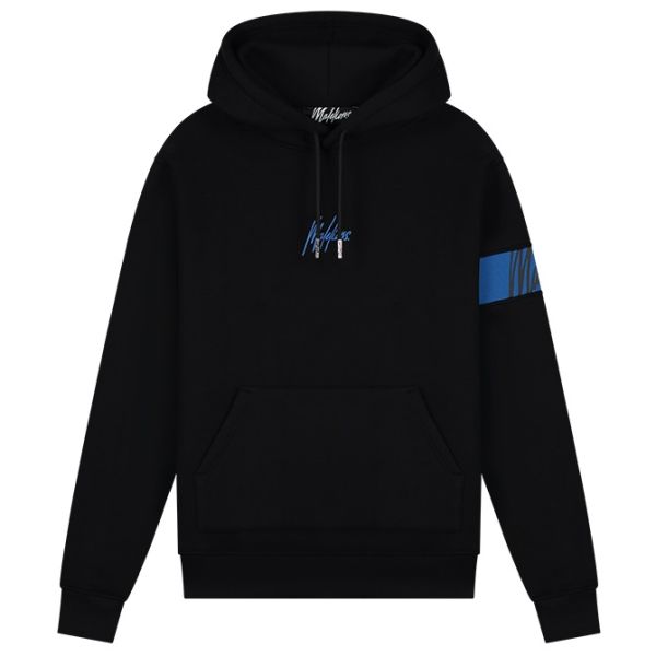Malelions Captain Hoodie 2.0 Zwart/Blauw