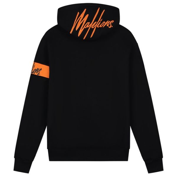 Malelions Captain Hoodie 2.0 Zwart/Oranje