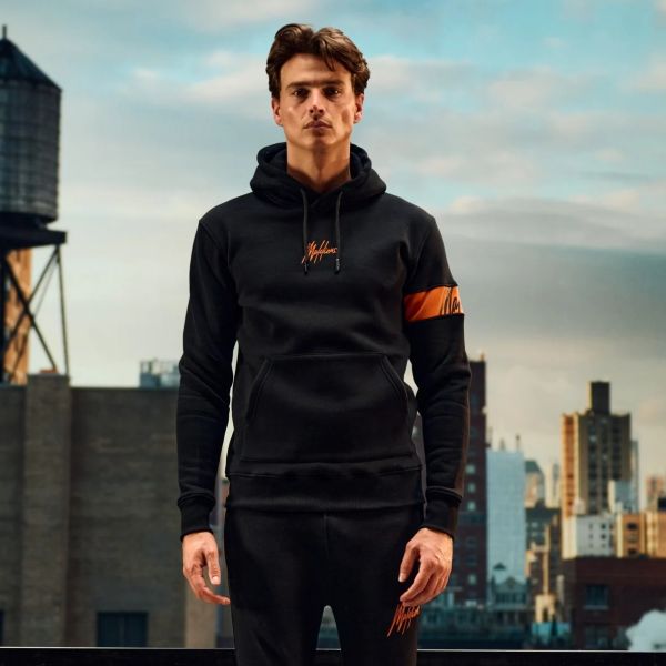 Malelions Captain Hoodie 2.0 Zwart/Oranje