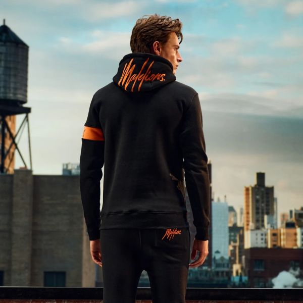 Malelions Captain Hoodie 2.0 Zwart/Oranje