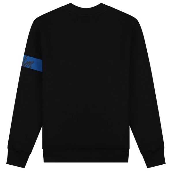Malelions Captain Sweater 2.0 Zwart/Blauw