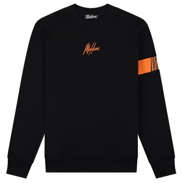 Malelions Captain Sweater 2.0 Zwart/Oranje