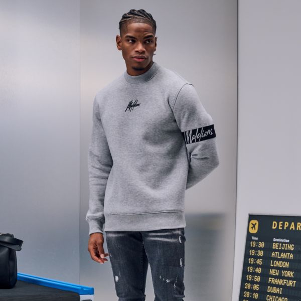 Malelions Captain Sweater 2.0 Grijs