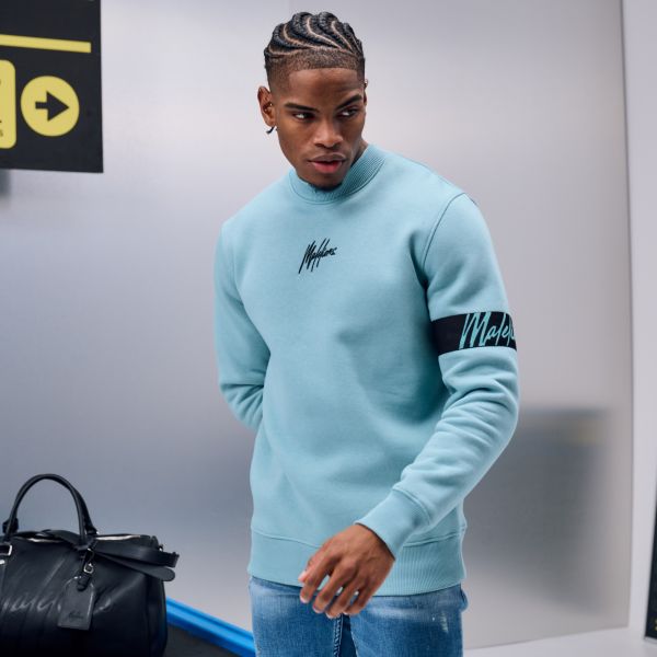 Malelions Captain Sweater 2.0 Licht Blauw