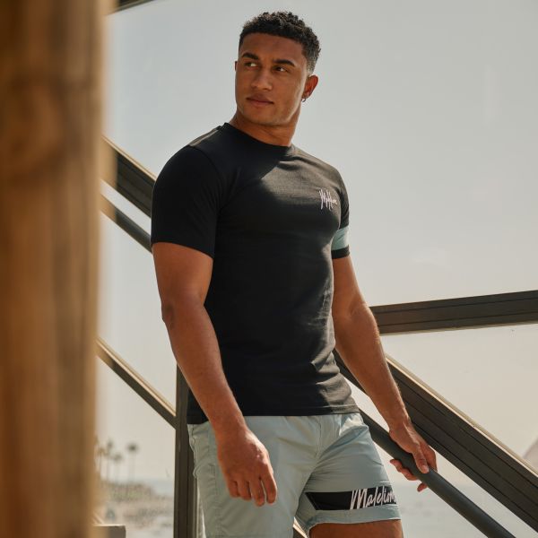 Malelions Captain T-shirt Zwart/Blauw
