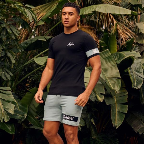 Malelions Captain T-shirt Zwart/Blauw