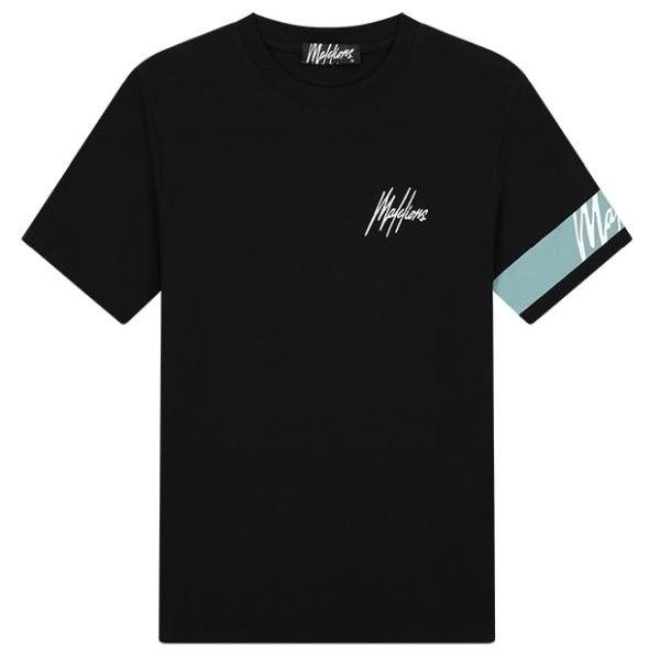 Malelions Captain T-shirt Zwart/Blauw