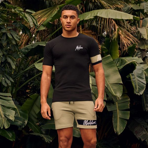 Malelions Captain T-shirt Zwart/Groen