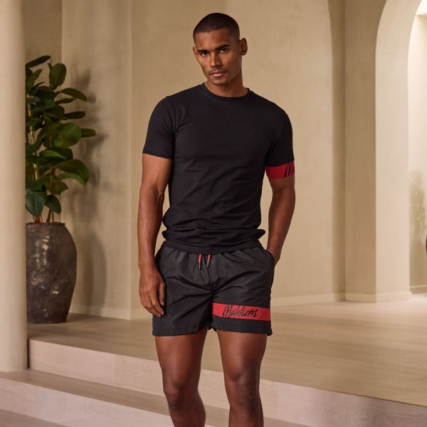 Malelions Captain 2.0 T-shirt Zwart/Rood