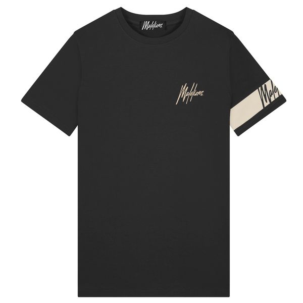 malelions captain t-shirt zwart-beige