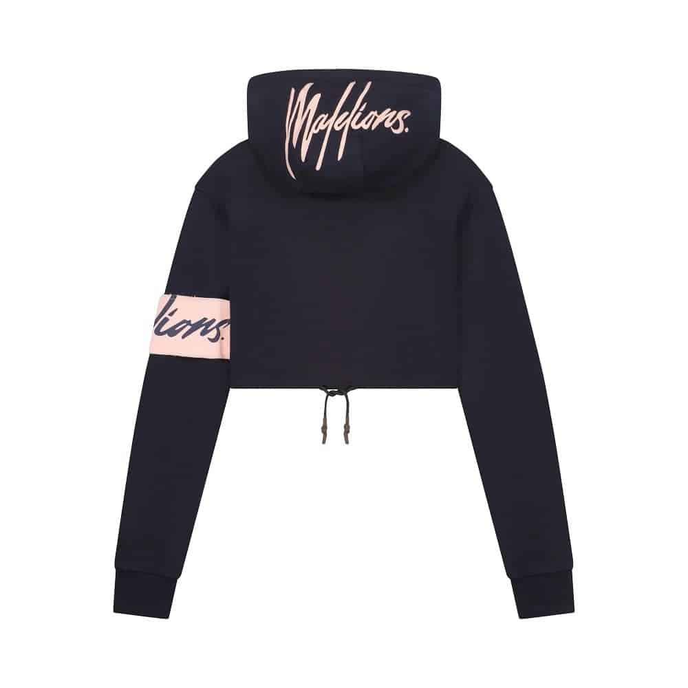 malelions captian crop hoodie dames navy 2