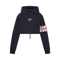 malelions captian crop hoodie dames navy