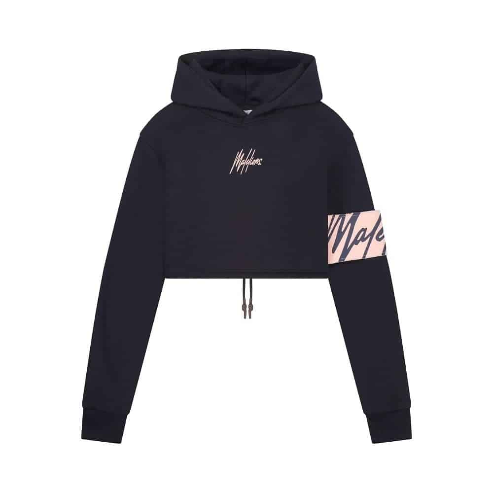 malelions captian crop hoodie dames navy