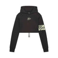 malelions captian crop hoodie dames zwart