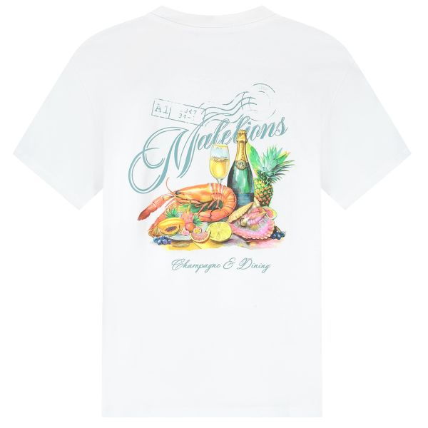 Malelions Champagne T-shirt Wit