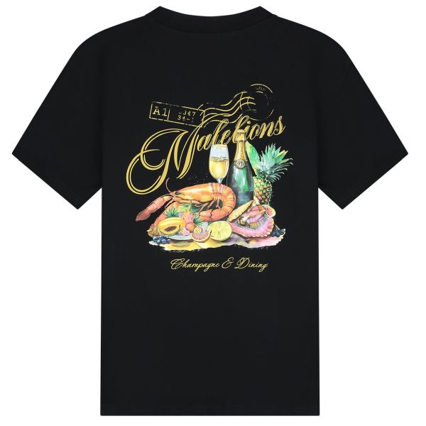 Malelions Champagne T-shirt Zwart