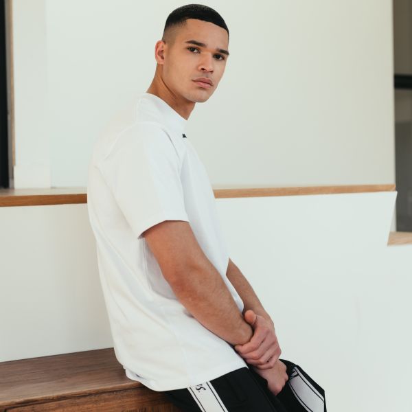 Malelions Collar T-shirt Wit