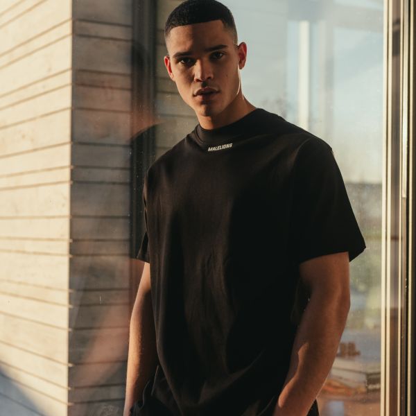Malelions Collar T-shirt Zwart