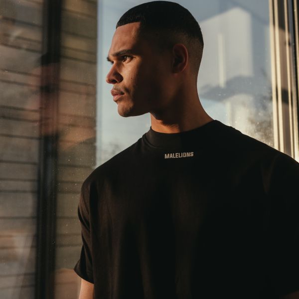 Malelions Collar T-shirt Zwart