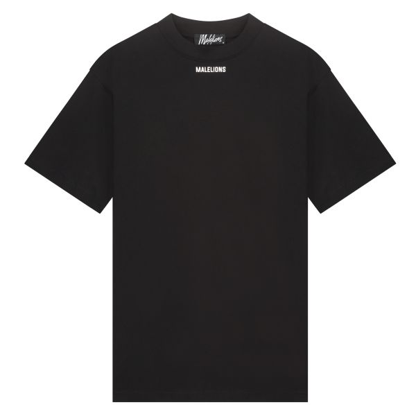 Malelions Collar T-shirt Zwart