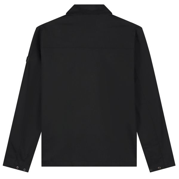 Malelions Cotton Zip Overshirt Zwart