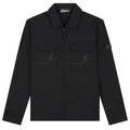 Malelions Cotton Zip Overshirt Zwart