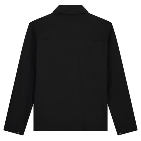 Malelions Cotton Zip Overshirt Zwart