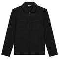 Malelions Cotton Zip Overshirt Zwart