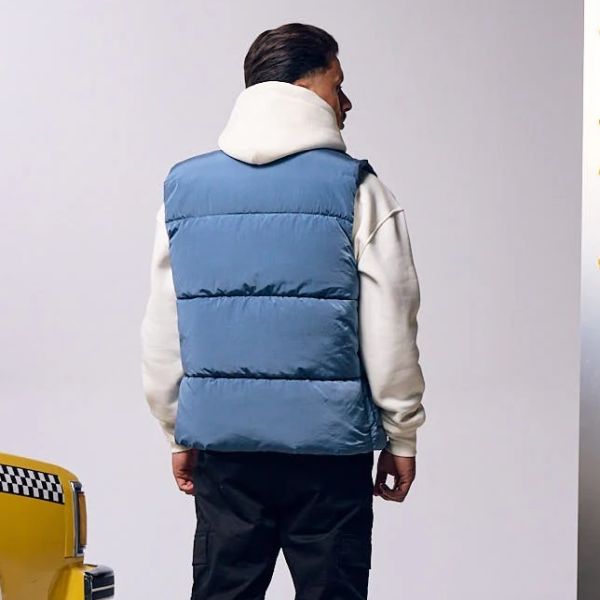 Malelions Crinkle Padded Bodywarmer Blauw