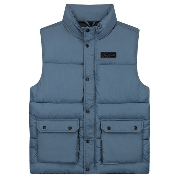 Malelions Crinkle Padded Bodywarmer Blauw