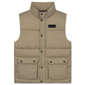 Malelions Crinkle Padded Bodywarmer Beige
