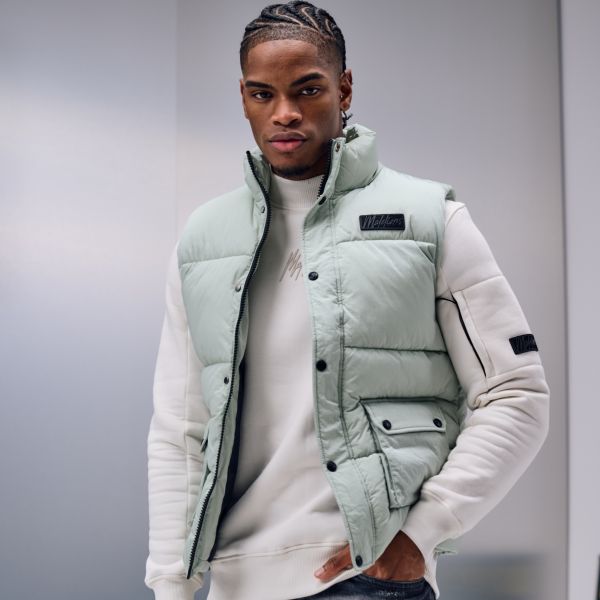 Malelions Crinkle Padded Bodywarmer Grijs