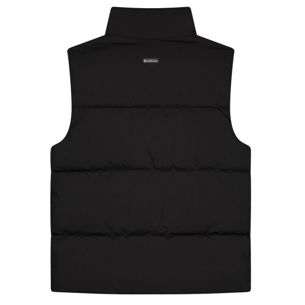 Malelions Crinkle Padded Bodywarmer Zwart