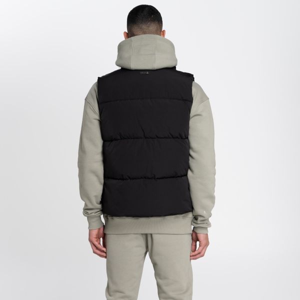 Malelions Crinkle Padded Bodywarmer Zwart