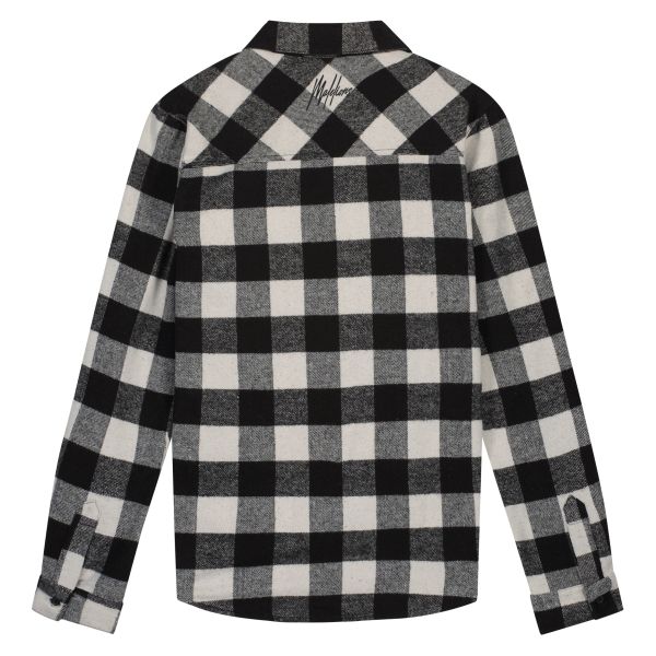 Malelions Dean Flannel Overshirt Zwart